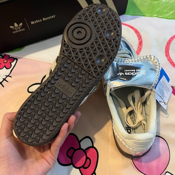 Adidas x Wales Bonner Collaboration Metallic Silver Sneakers - Picture 7 of 7